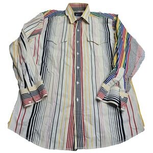 Vintage Panhandle Slim Button Down‎ Long Sleeve Shirt Men's 16 1/2 - 34